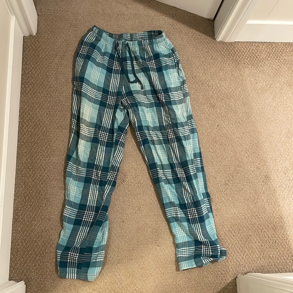 L.L. Bean blue plaid PJ pants size XS
